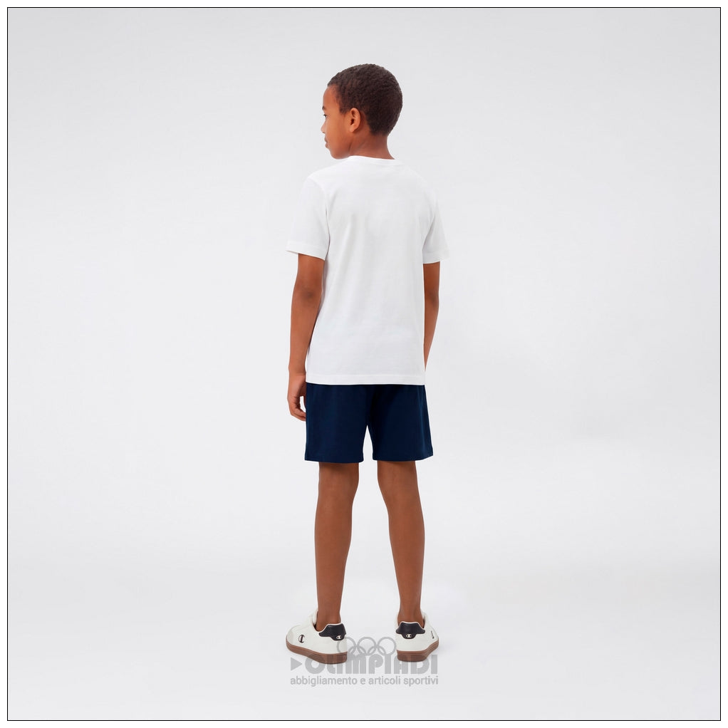 Completo Estivo Bambino Champion - 307556 Bianco e Blu | Set 2 Pezzi