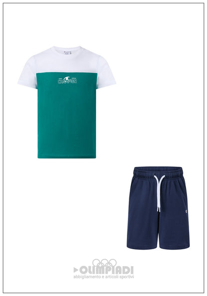 Completo Estivo Bambino Champion - 307558 Verde e Bianco | Set 2 Pezzi