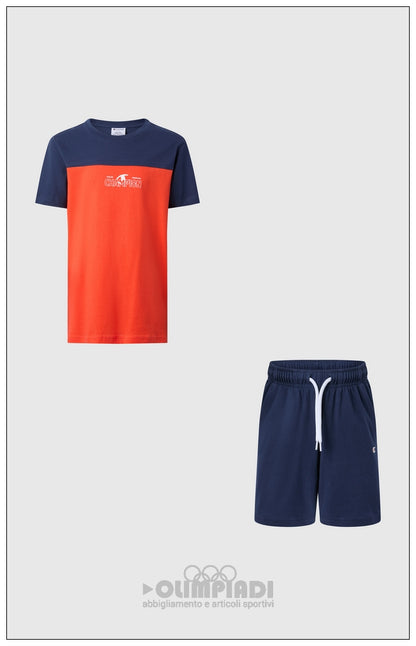 Completo Estivo Bambino Champion - 307558 Rosso e Blu | Set 2 Pezzi