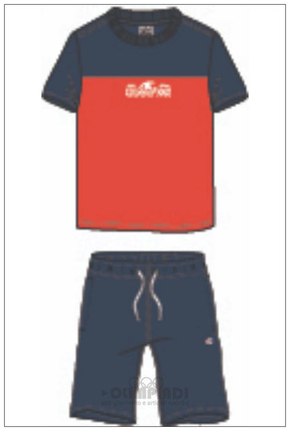 Completo Estivo Bambino Champion - 307558 Rosso e Blu | Set 2 Pezzi