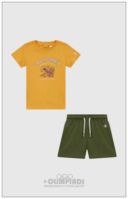 Completo Estivo Bambino Champion - 307584 Giallo | Set 2 Pezzi