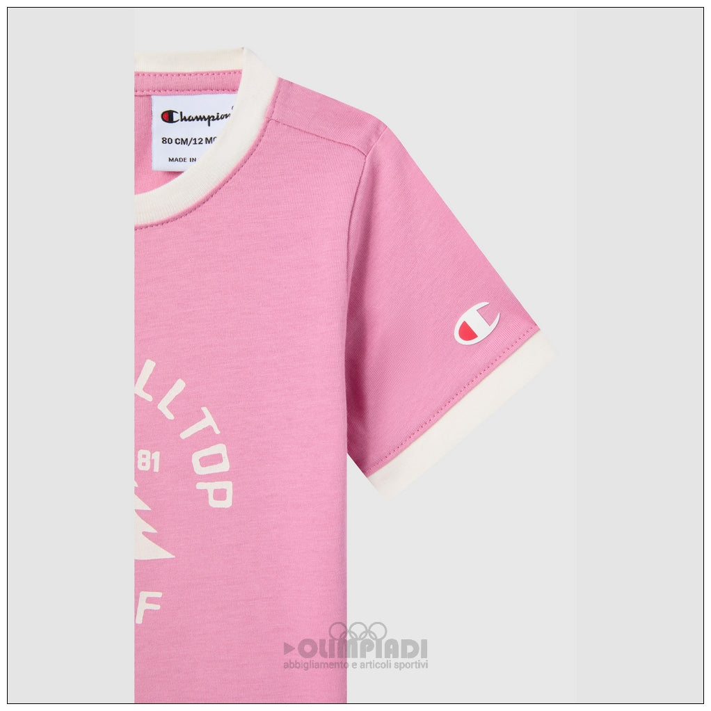 Completo Estivo Bambina Champion - 405369 Rosa e Bianco | Set 2 Pezzi