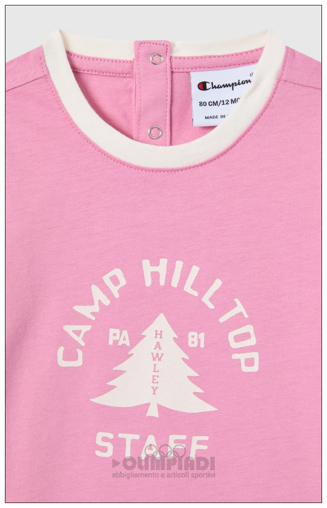 Completo Estivo Bambina Champion - 405369 Rosa e Bianco | Set 2 Pezzi