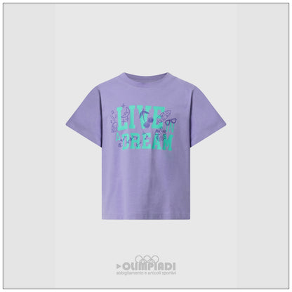 T-Shirt Bambina Champion - 405376 Lilla | Logo Grafico