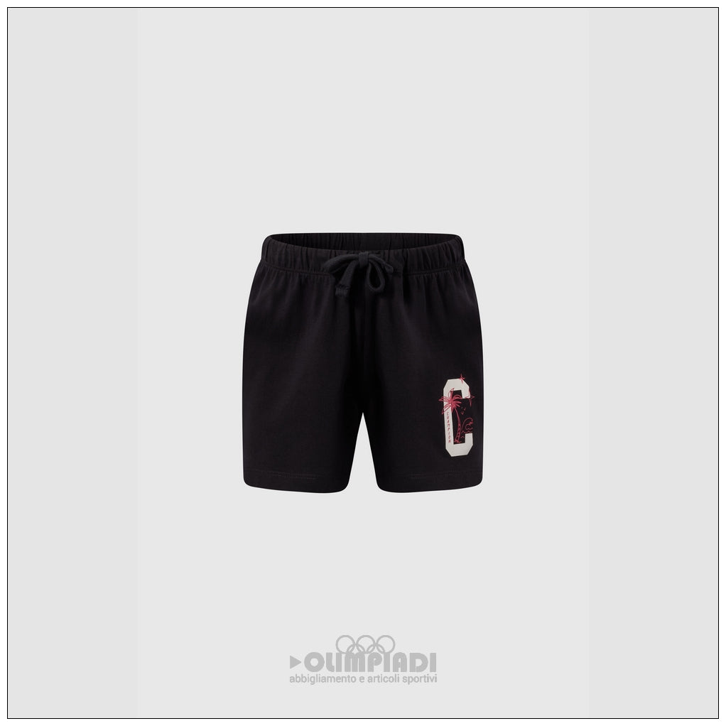 Pantaloncini Corti Bambina Champion - 405374 Neri | Logo Colorato