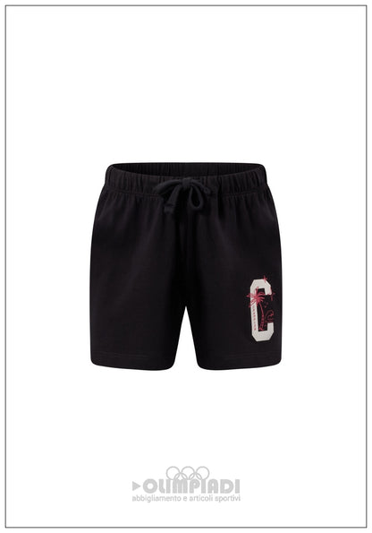 Pantaloncini Corti Bambina Champion - 405374 Neri | Logo Colorato