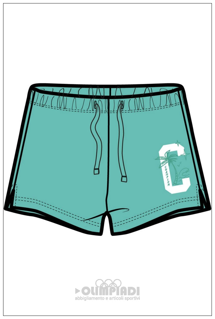 Pantaloncini Corti Bambina Champion - 405374 Azzurri | Logo Colorato
