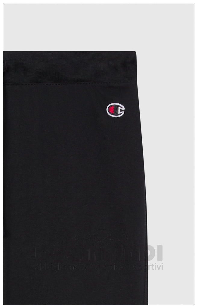 Pantaloni Tuta Donna Champion - 118095 Neri | Polsini a Costine