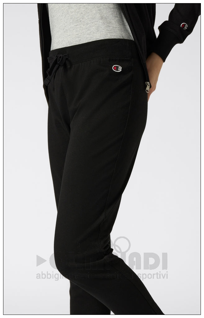 Pantaloni Tuta Donna Champion - 118095 Neri | Polsini a Costine
