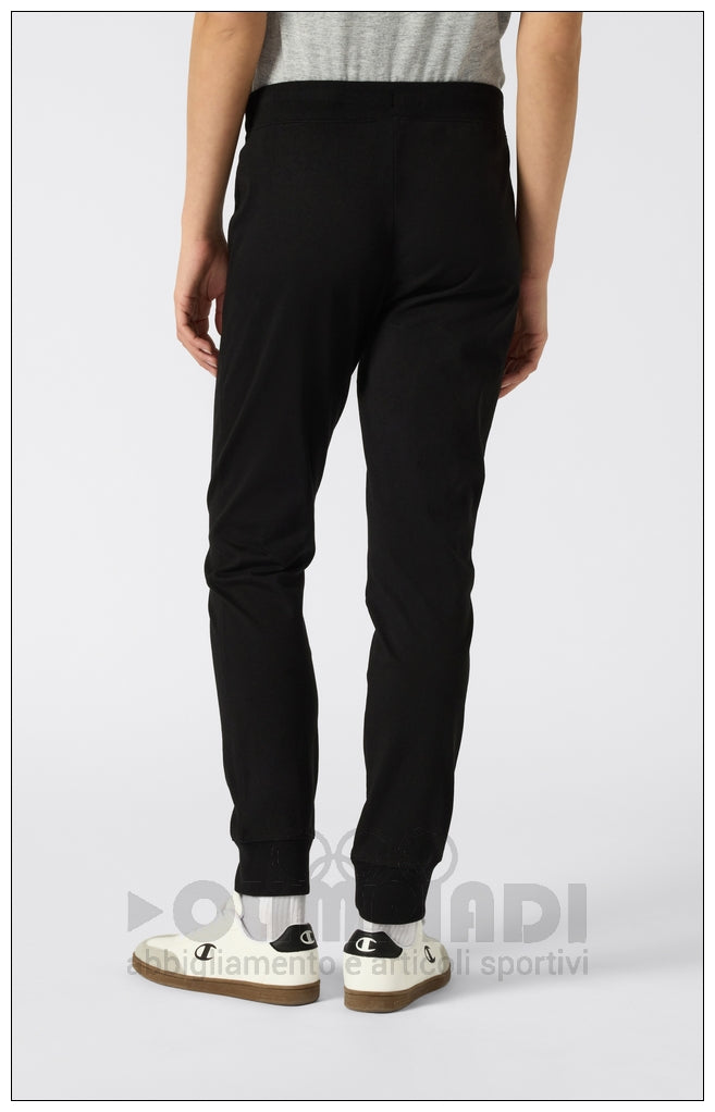 Pantaloni Tuta Donna Champion - 118095 Neri | Polsini a Costine