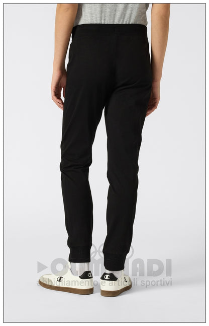 Pantaloni Tuta Donna Champion - 118095 Neri | Polsini a Costine