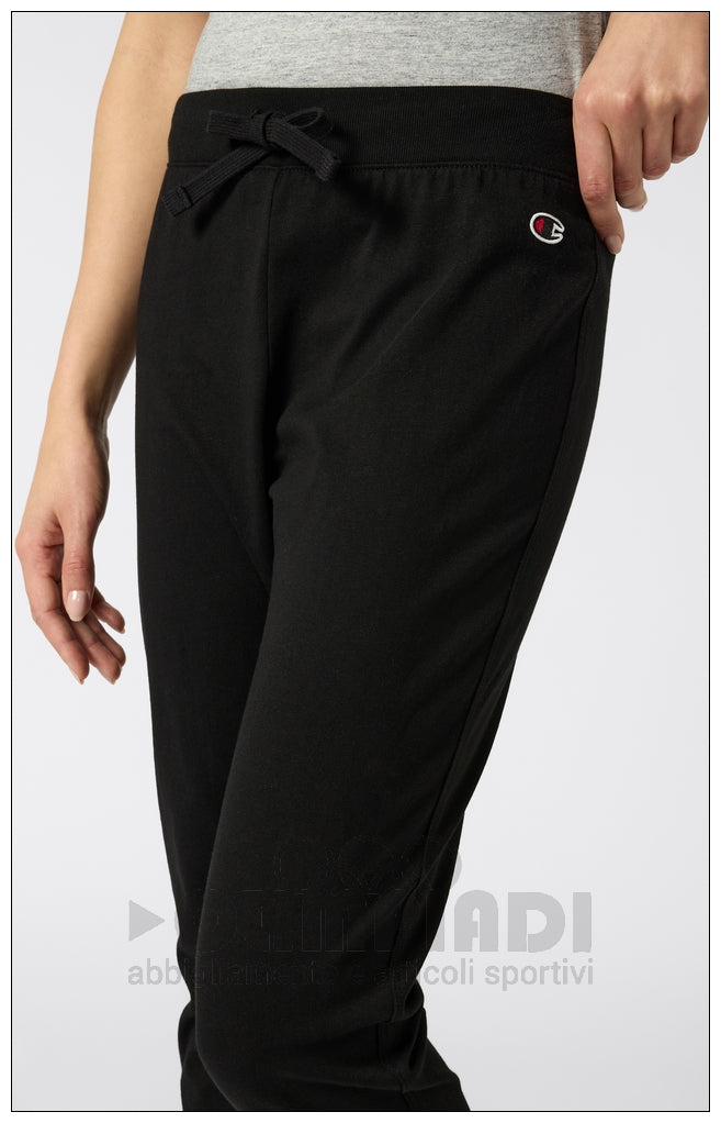 Pantaloni Tuta Donna Champion - 118095 Neri | Polsini a Costine