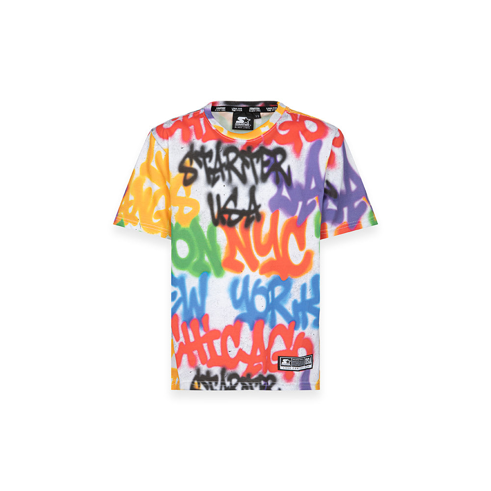 T-Shirt Bambino Starter 1558 | Maglia con Stampa All-Over Squadre