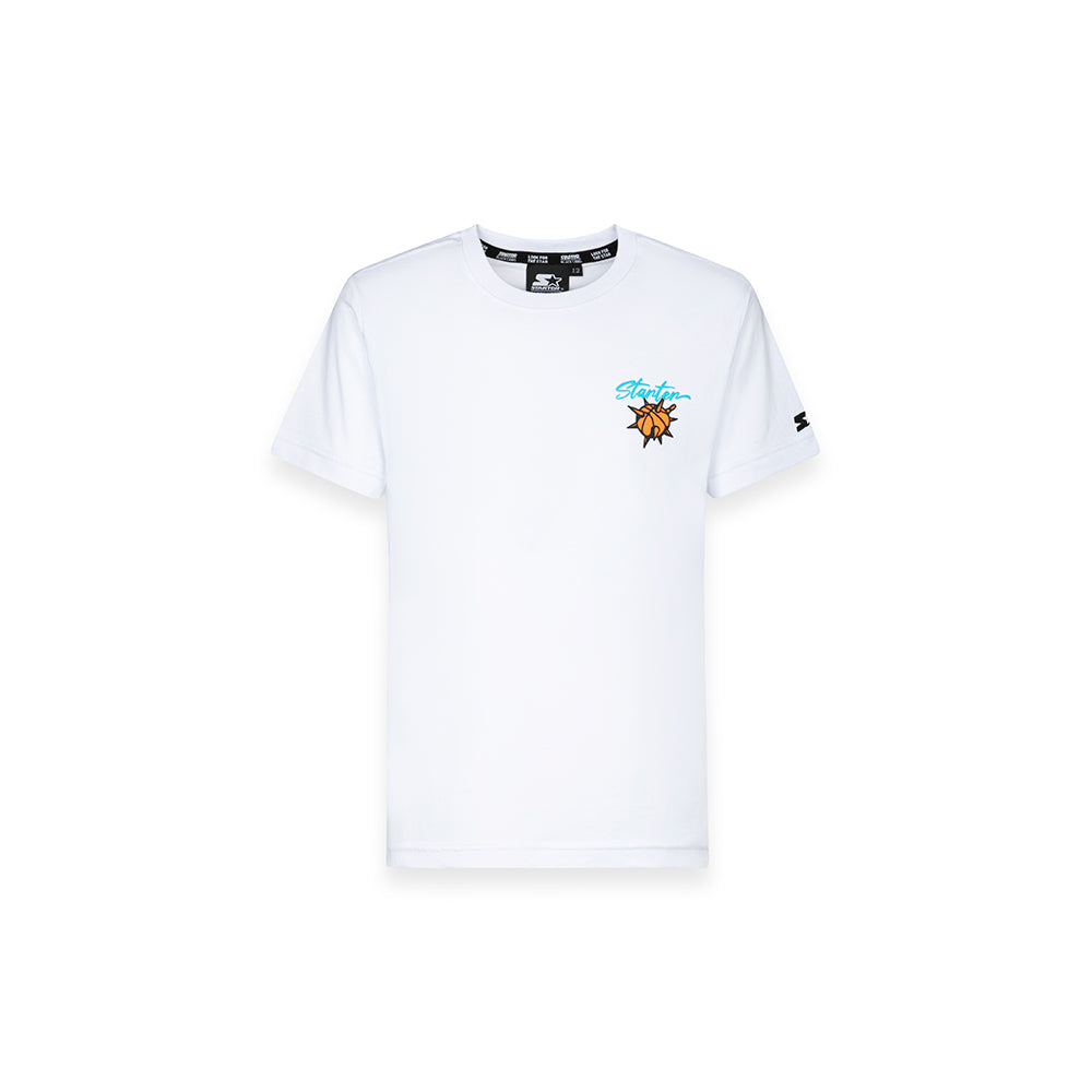 T-Shirt Bambino Starter 1619 Bianca | Maglia con Stampa Sportiva