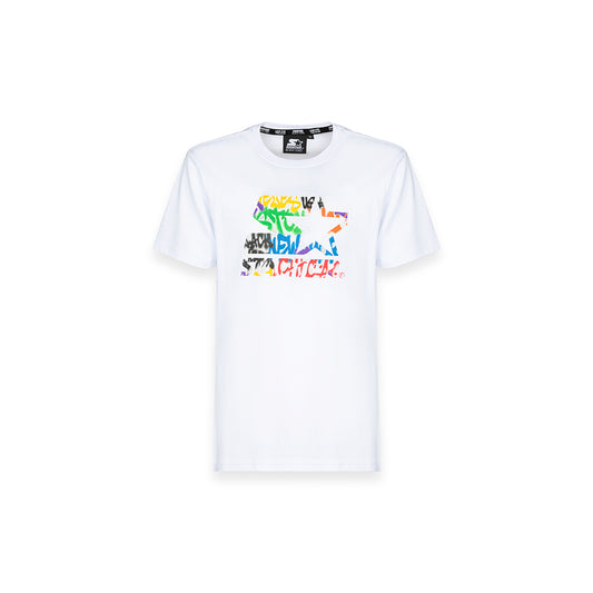 T-Shirt Bambino Starter 1568 Bianca | Maglia con Stampa Sportiva