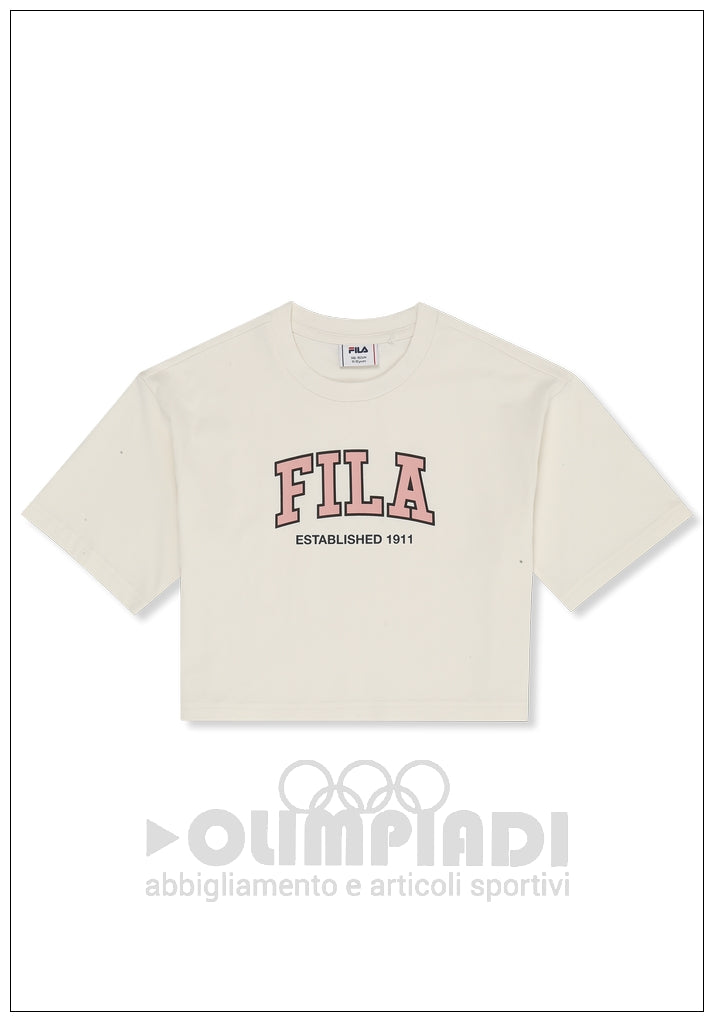 T-Shirt Cropped Ragazza Fila Rifredi - FAT0832 Bianca | Boxy Fit