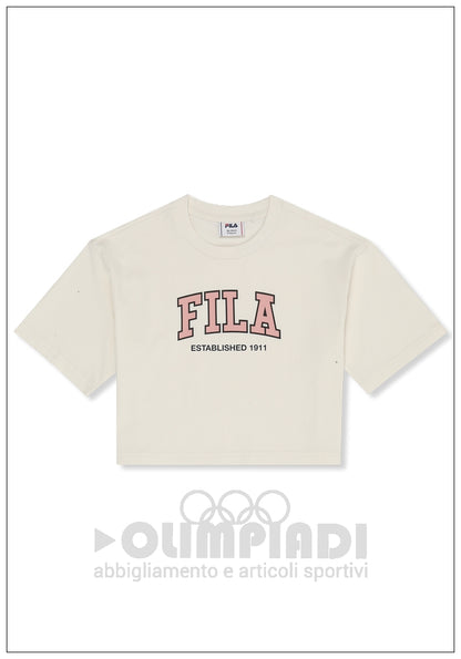 T-Shirt Cropped Ragazza Fila Rifredi - FAT0832 Bianca | Boxy Fit