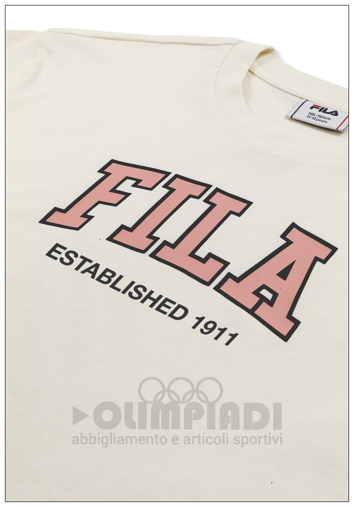 T-Shirt Cropped Ragazza Fila Rifredi - FAT0832 Bianca | Boxy Fit