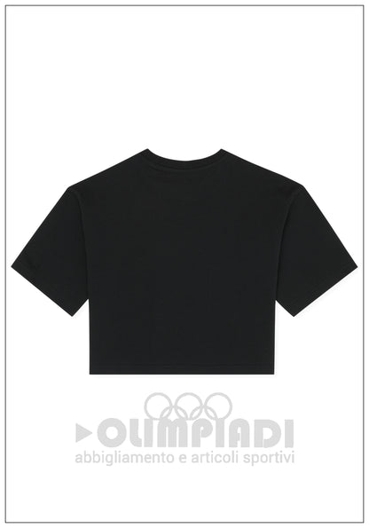 T-Shirt Cropped Ragazza Fila Rifredi - FAT0832 Nera | Boxy Fit