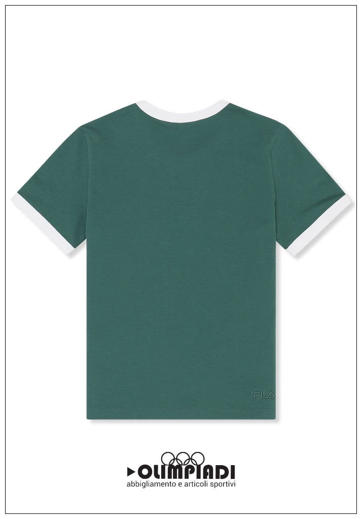 T-Shirt Ragazza Fila Marlia Ringer - FAT0846 Verde | Bicolor