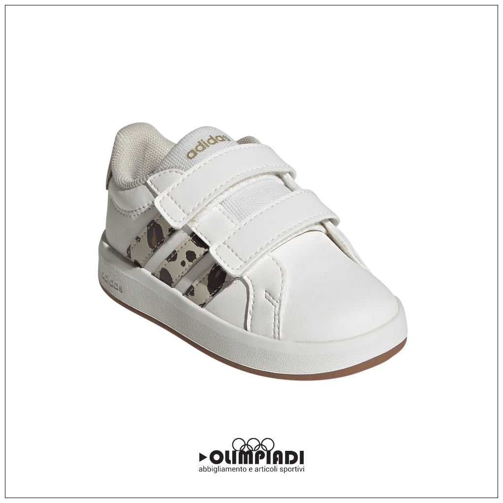 Scarpe Adidas Grand Court 3.0 CF I - Bianco/Leopardato | Neonato