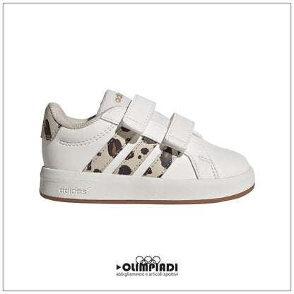 Scarpe Adidas Grand Court 3.0 CF I - Bianco/Leopardato | Neonato