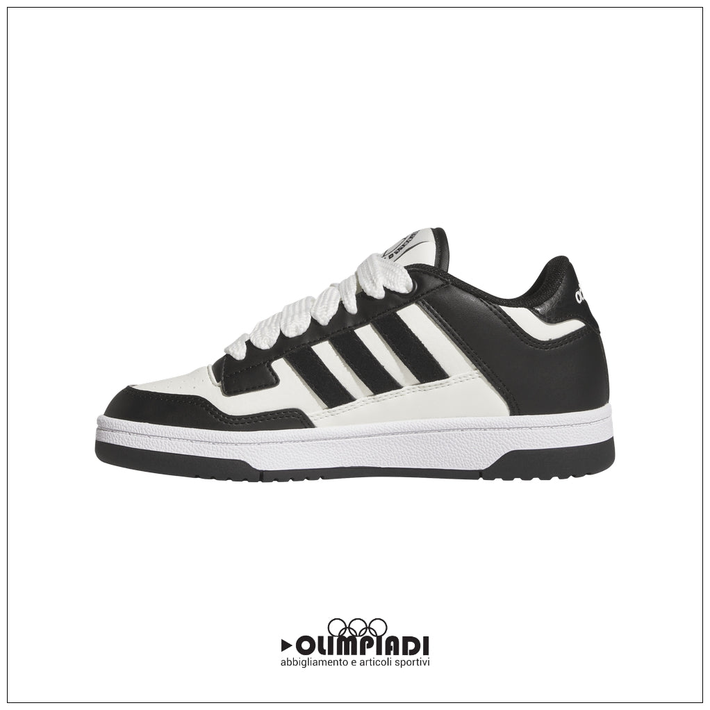 Scarpe Adidas Rapid Court Low J - JR0166 Bianco/Nero | Junior