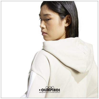 Felpa Donna Adidas Essentials 3-Stripes Full-Zip - JW1821 | French Terry