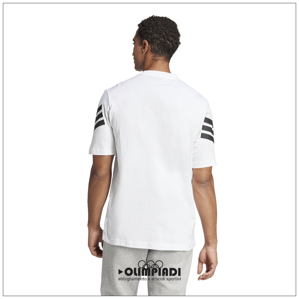 T-Shirt Uomo Adidas Future Icons 3-Stripes - JD4880 Bianco | Regular Fit
