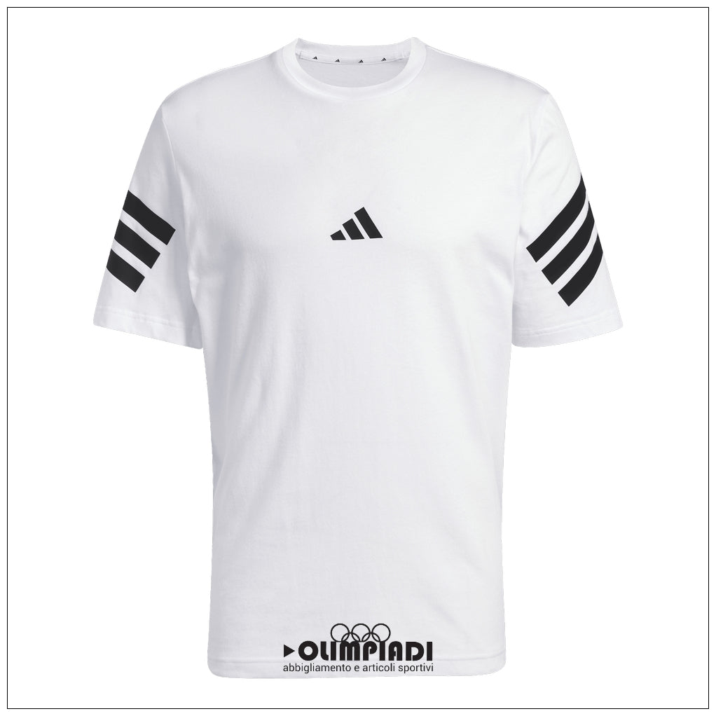 T-Shirt Uomo Adidas Future Icons 3-Stripes - JD4880 Bianco | Regular Fit