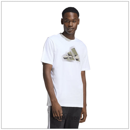 T-Shirt Uomo Adidas Camo Modern Logo - JZ7493 Bianco