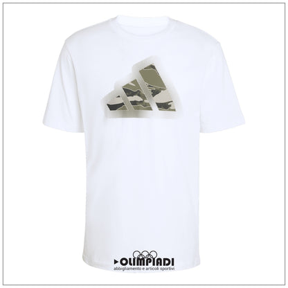 T-Shirt Uomo Adidas Camo Modern Logo - JZ7493 Bianco