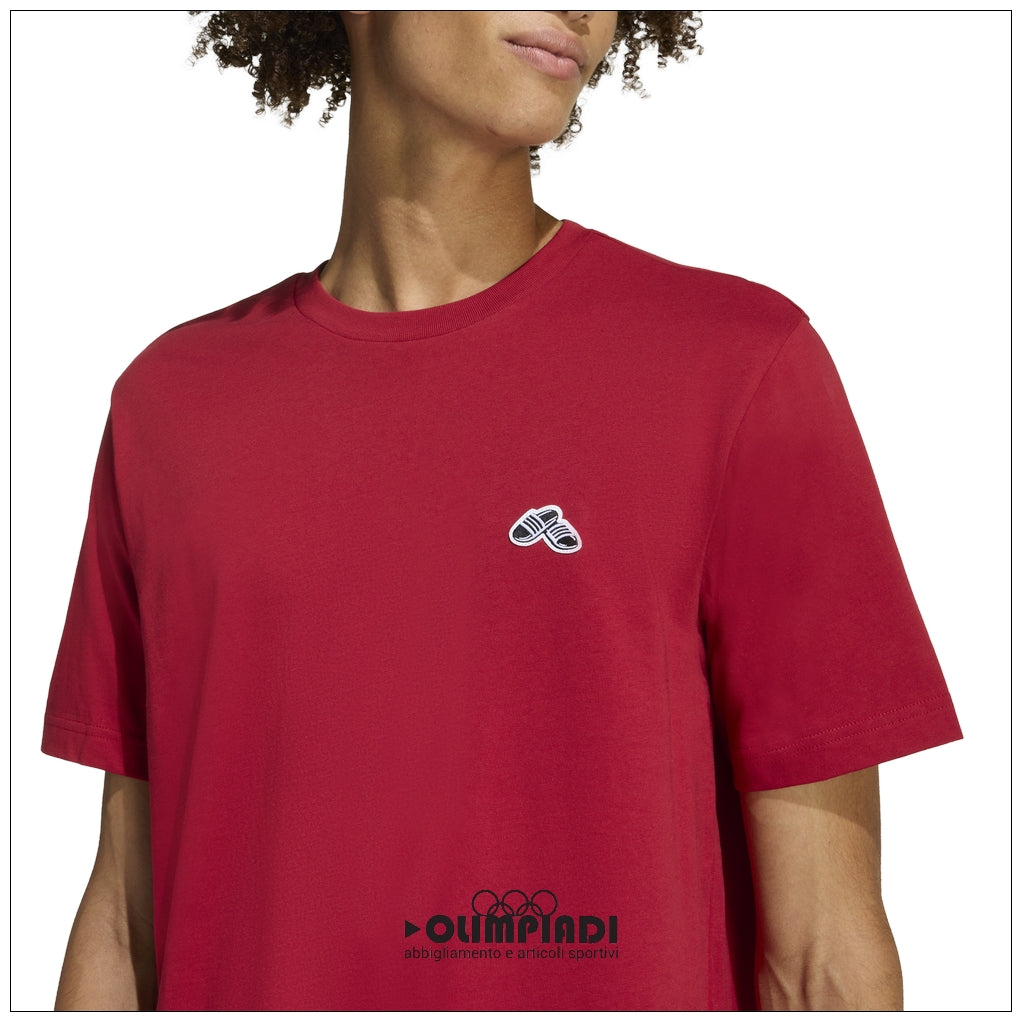 T-Shirt Uomo Adidas Slide Graphic - KG5389 Rosso | Regular Fit