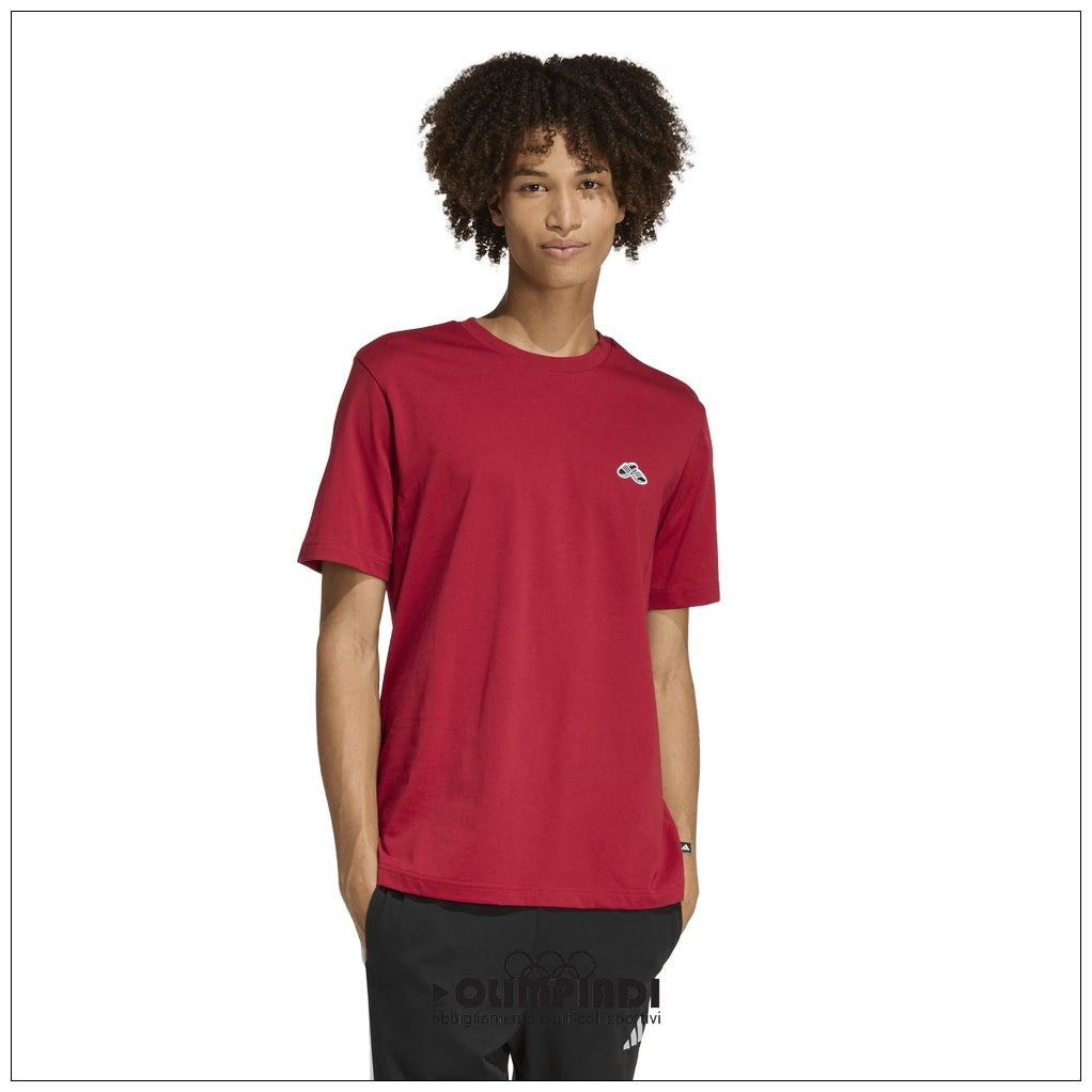 T-Shirt Uomo Adidas Slide Graphic - KG5389 Rosso | Regular Fit