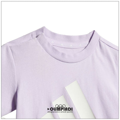 Completo Estivo Neonato Adidas 3-Stripes Set - JY8618 Lilla