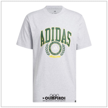 T-Shirt Uomo Adidas Varsity Crest - JV8442 Grigio