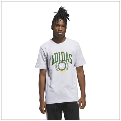 T-Shirt Uomo Adidas Varsity Crest - JV8442 Grigio