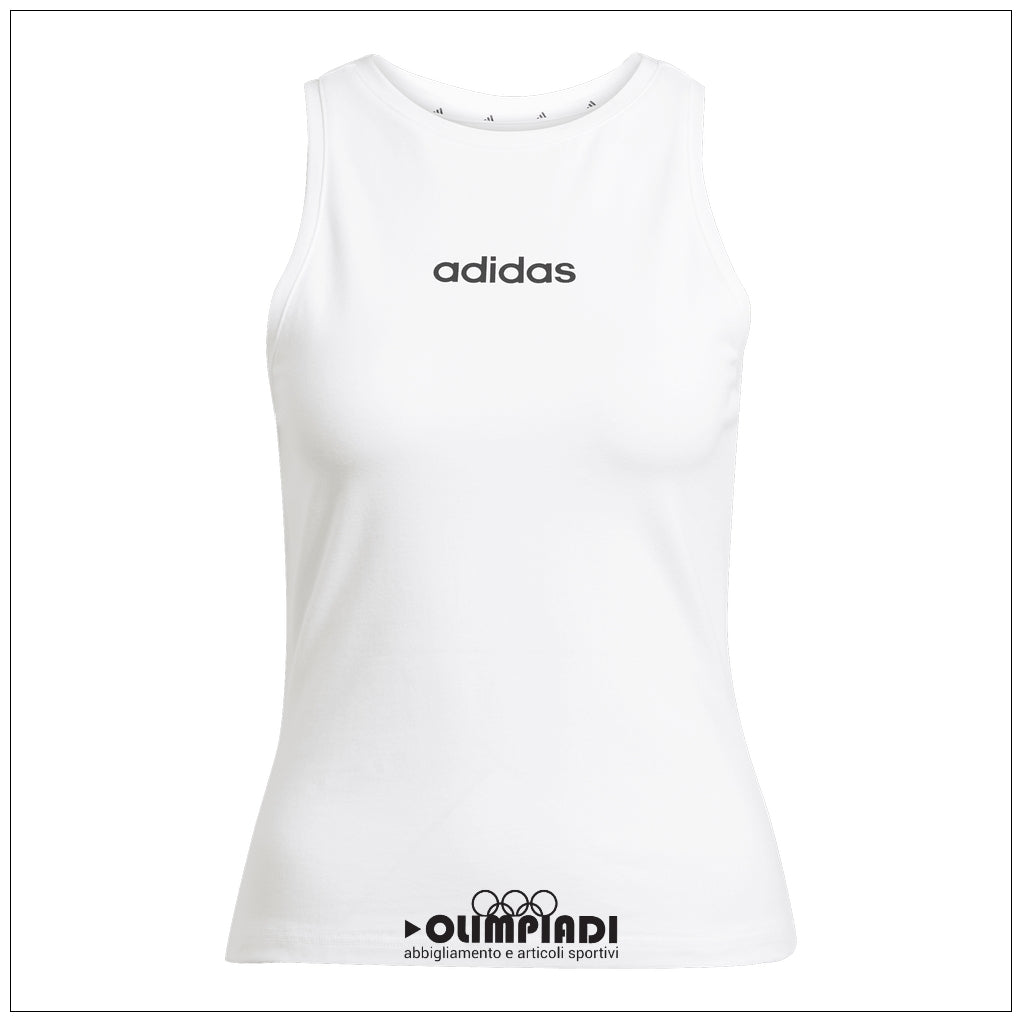 Canotta Adidas Essentials Linear Donna - JC5799 Bianca
