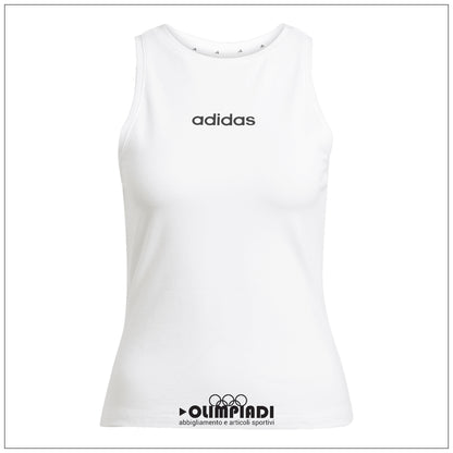 Canotta Adidas Essentials Linear Donna - JC5799 Bianca