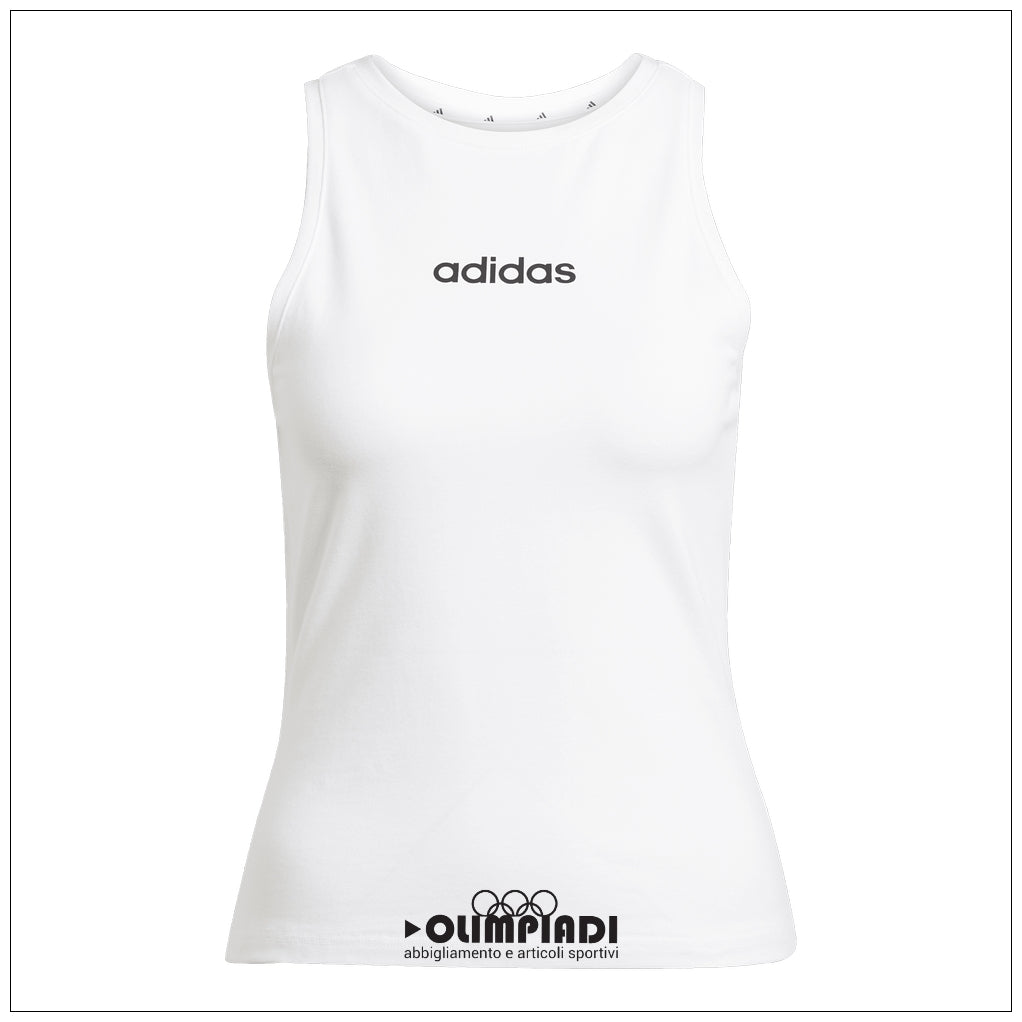 Canotta Adidas Essentials Linear Donna - JC5799 Bianca