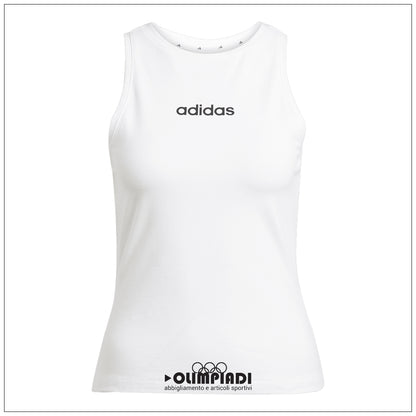 Canotta Adidas Essentials Linear Donna - JC5799 Bianca