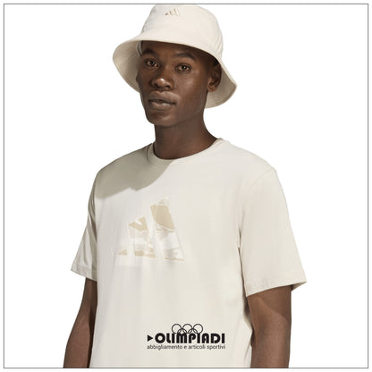 T-Shirt Uomo Adidas Camo Modern Logo - JZ7495 Beige