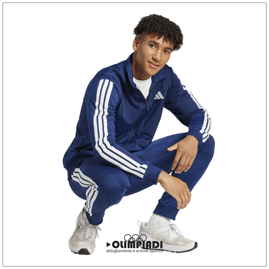 Tuta Uomo Adidas 3-Stripes Tricot Tracksuit - JI8859 | Blu