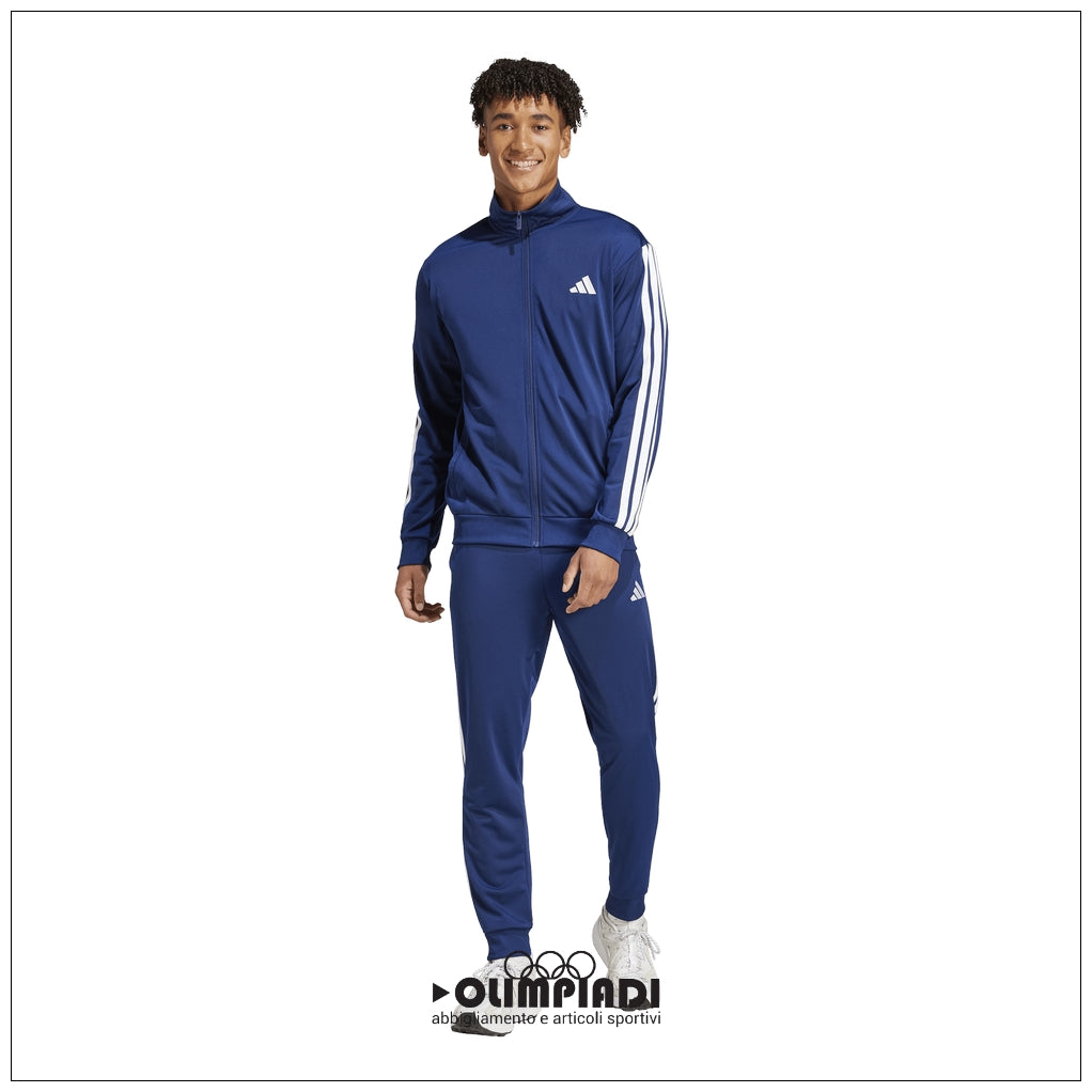 Tuta Uomo Adidas 3-Stripes Tricot Tracksuit - JI8859 | Blu