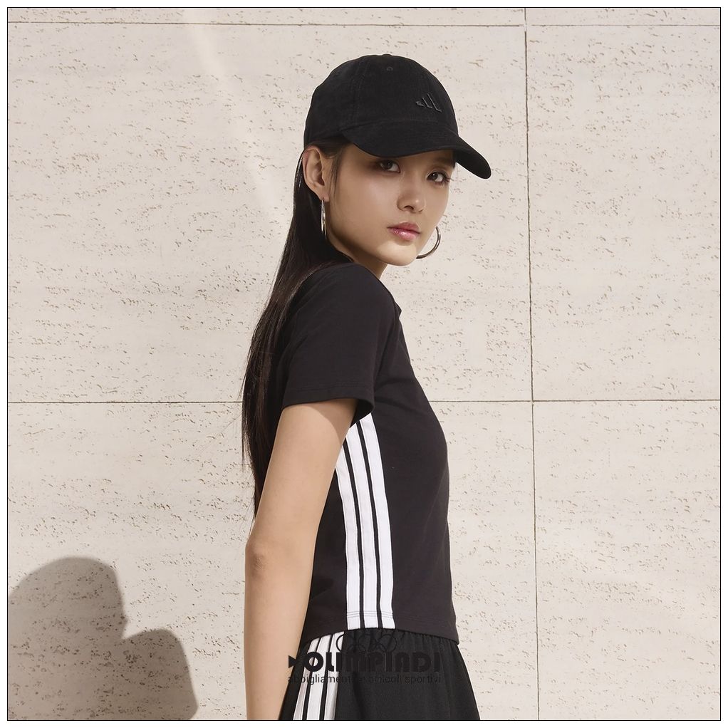 T-Shirt Donna Adidas 3-Stripes Baby Tee - JC8325 Nero