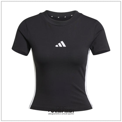T-Shirt Donna Adidas 3-Stripes Baby Tee - JC8325 Nero