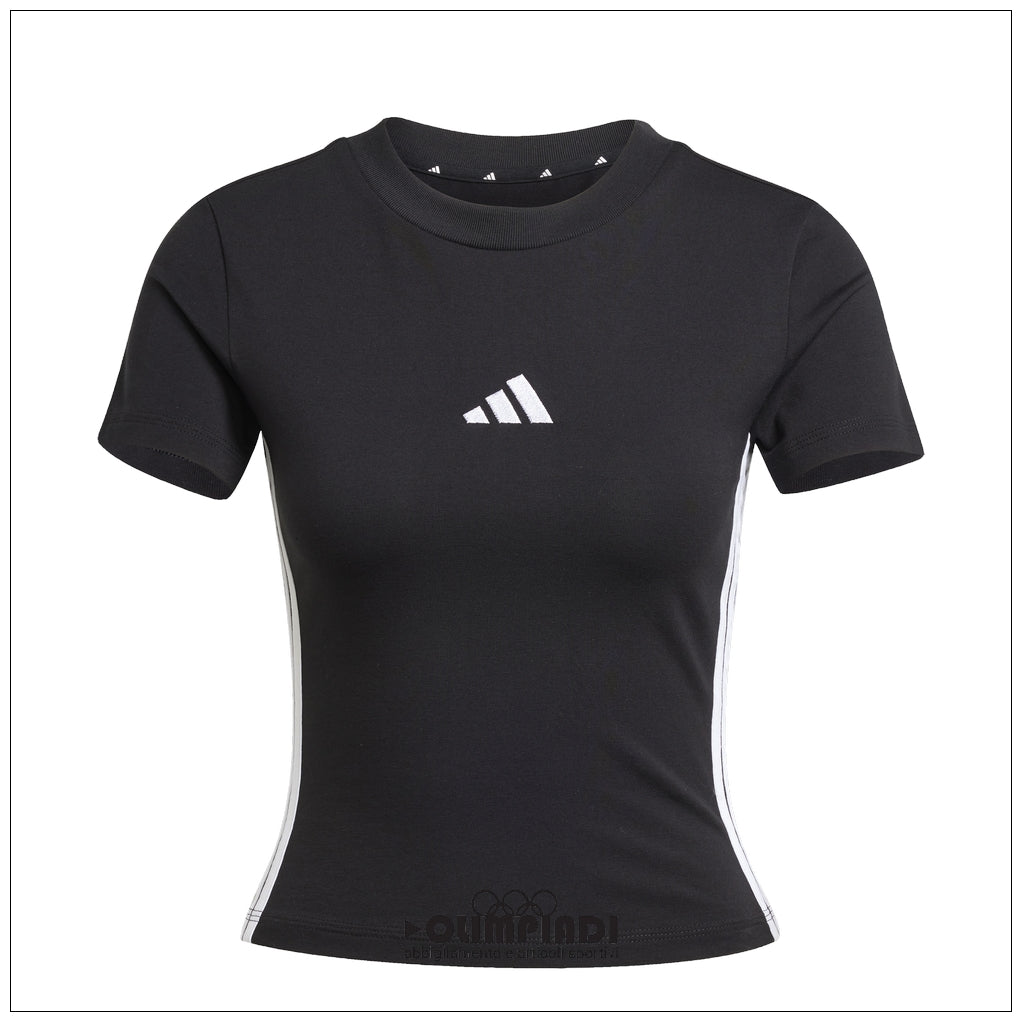 T-Shirt Donna Adidas 3-Stripes Baby Tee - JC8325 Nero