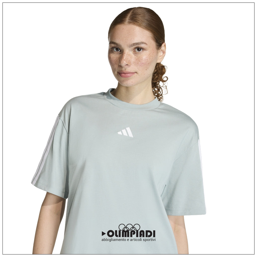 T-Shirt Donna Adidas 3-Stripes Boyfriend - KC5204 | Oversize