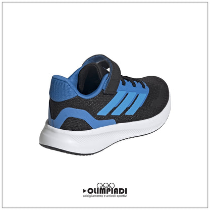 Scarpe Adidas Runfalcon 5 EL K - JP9399 Nero/Azzurro | Ragazzo