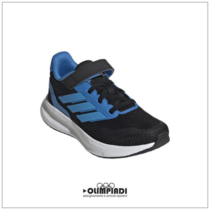 Scarpe Adidas Runfalcon 5 EL K - JP9399 Nero/Azzurro | Ragazzo